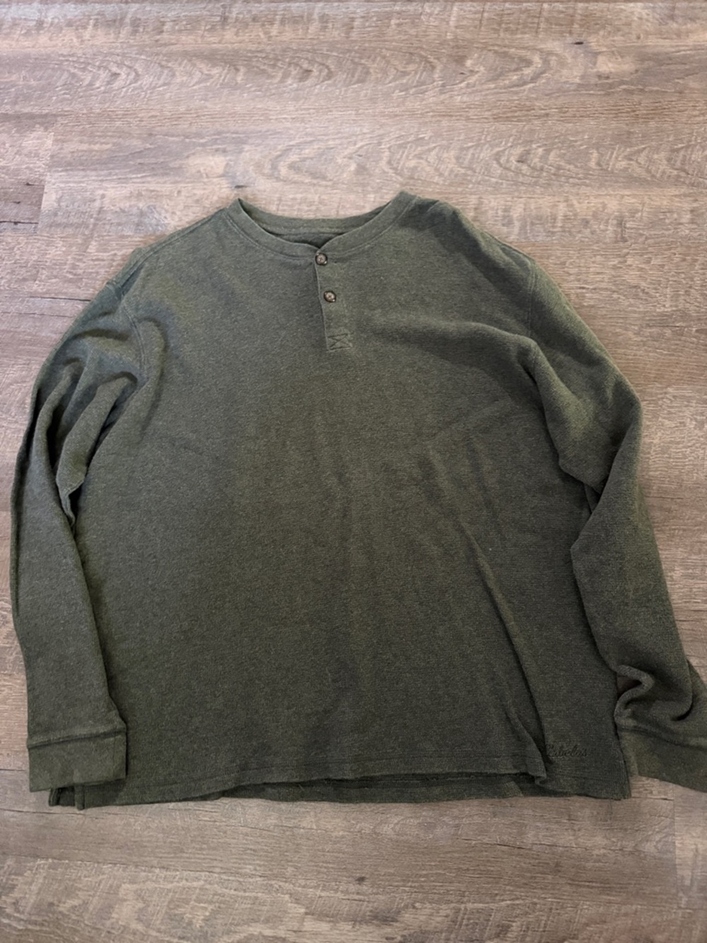 Cabela's Olive Green Long-Sleeve Henley Shirt